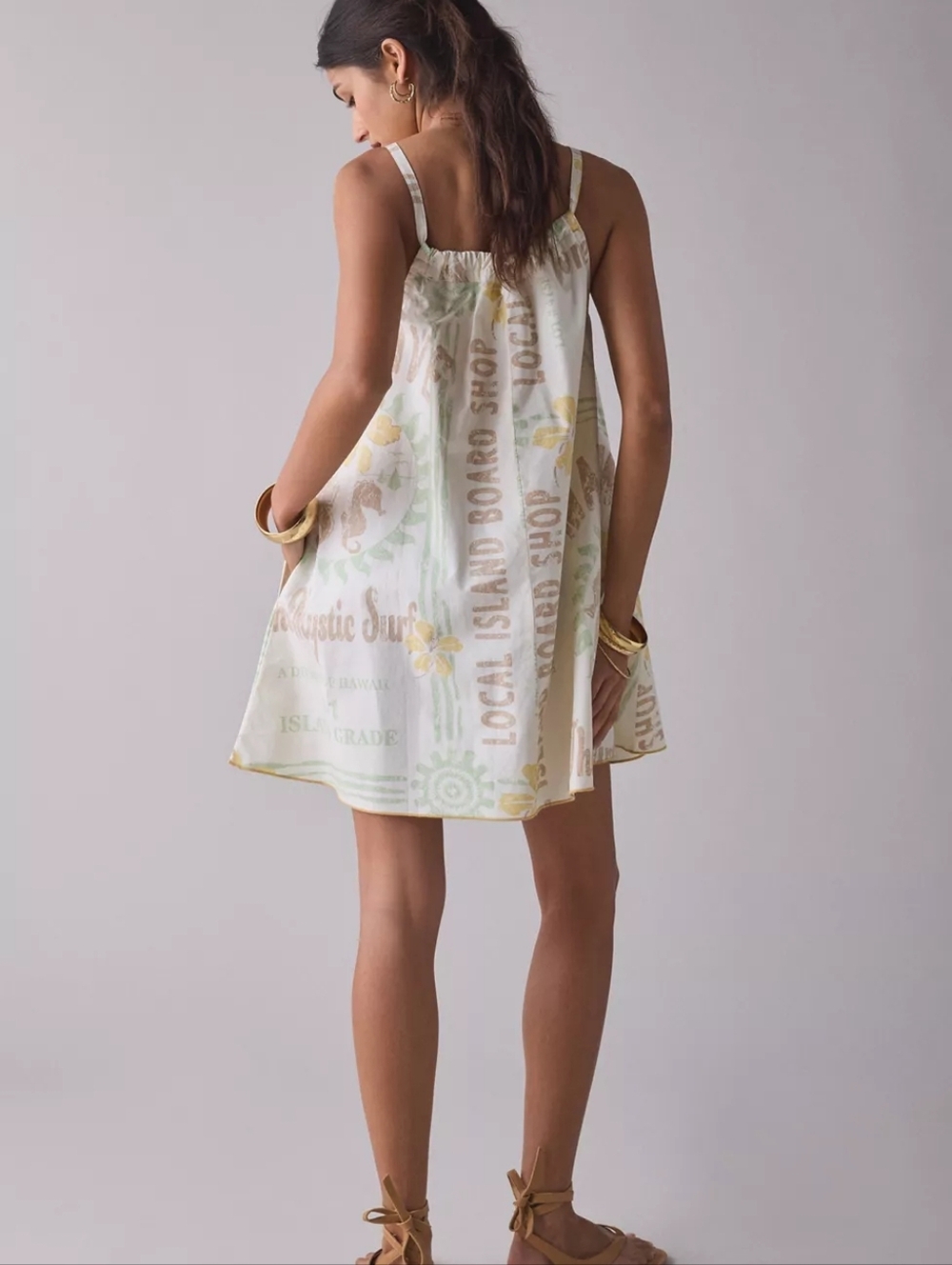 BDG Eva Tie Front Trapeze Dress - Picture 3 of 5
